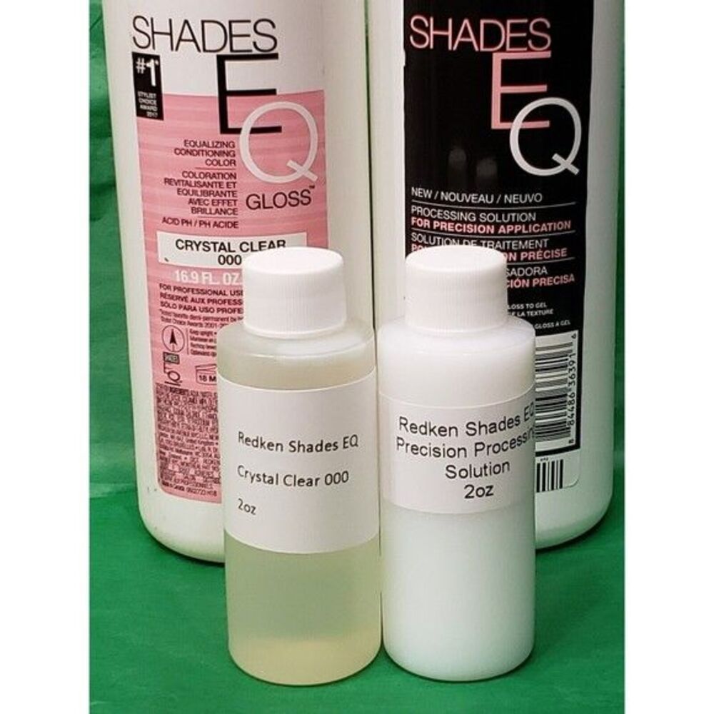 Redken Shades EQ Crystal Clear Gloss, 2 oz W Precision Gel Processing Solution..